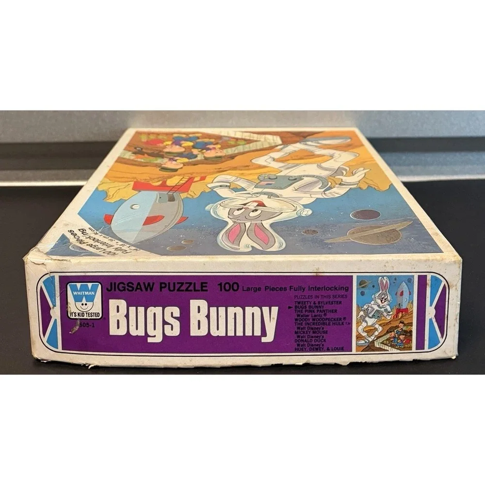 1979 Vintage Whitman Jigsaw Bugs Bunny Puzzle Bugs Bunny on the Moon 100 Pieces